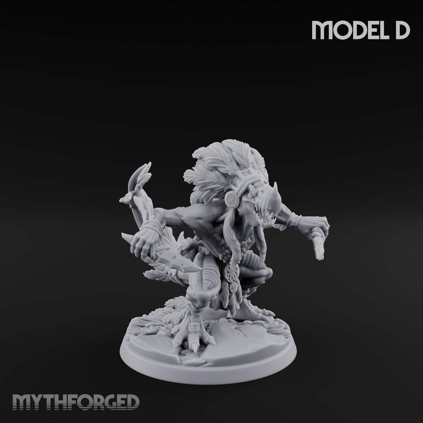 Leaf And Bone Adorned Lizardfolk Shaman D gallery 3