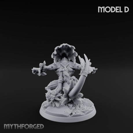 Leaf And Bone Adorned Lizardfolk Shaman D Miniature for Dungeons and Dragons, Pathfinder or other TTRPGs