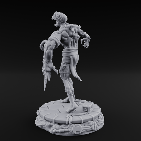 Jaw Dropping Cyborg Mutant A Miniature for Dungeons and Dragons, Pathfinder or other TTRPGs