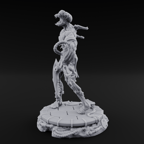 Jaw Dropping Cyborg Mutant A Miniature for Dungeons and Dragons, Pathfinder or other TTRPGs