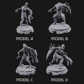 Jaw Dropping Cyborg Mutants Miniature for Dungeons and Dragons, Pathfinder or other TTRPGs