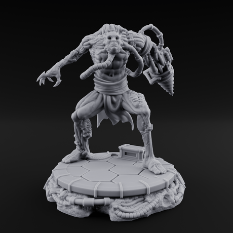 Jaw Dropping Cyborg Mutants Miniature for Dungeons and Dragons, Pathfinder or other TTRPGs