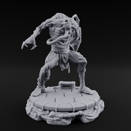 Jaw Dropping Cyborg Mutants Miniature for Dungeons and Dragons, Pathfinder or other TTRPGs