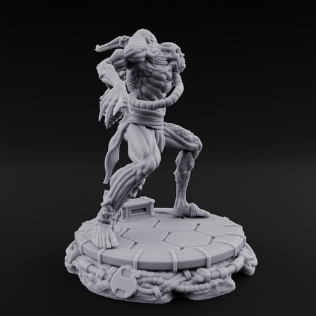 Jaw Dropping Cyborg Mutant B Miniature for Dungeons and Dragons, Pathfinder or other TTRPGs