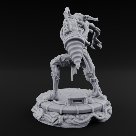 Jaw Dropping Cyborg Mutant B Miniature for Dungeons and Dragons, Pathfinder or other TTRPGs