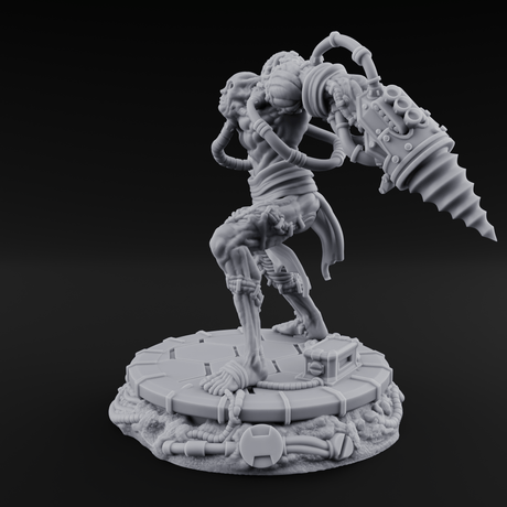 Jaw Dropping Cyborg Mutant B Miniature for Dungeons and Dragons, Pathfinder or other TTRPGs