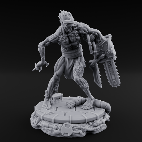 Jaw Dropping Cyborg Mutants Miniature for Dungeons and Dragons, Pathfinder or other TTRPGs