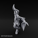 Horns Raised Roaring Demon Warlord Miniature for Dungeons and Dragons, Pathfinder or other TTRPGs
