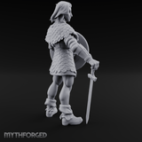 Shield And Blade Ready Human Warrior Miniature for Dungeons and Dragons, Pathfinder or other TTRPGs