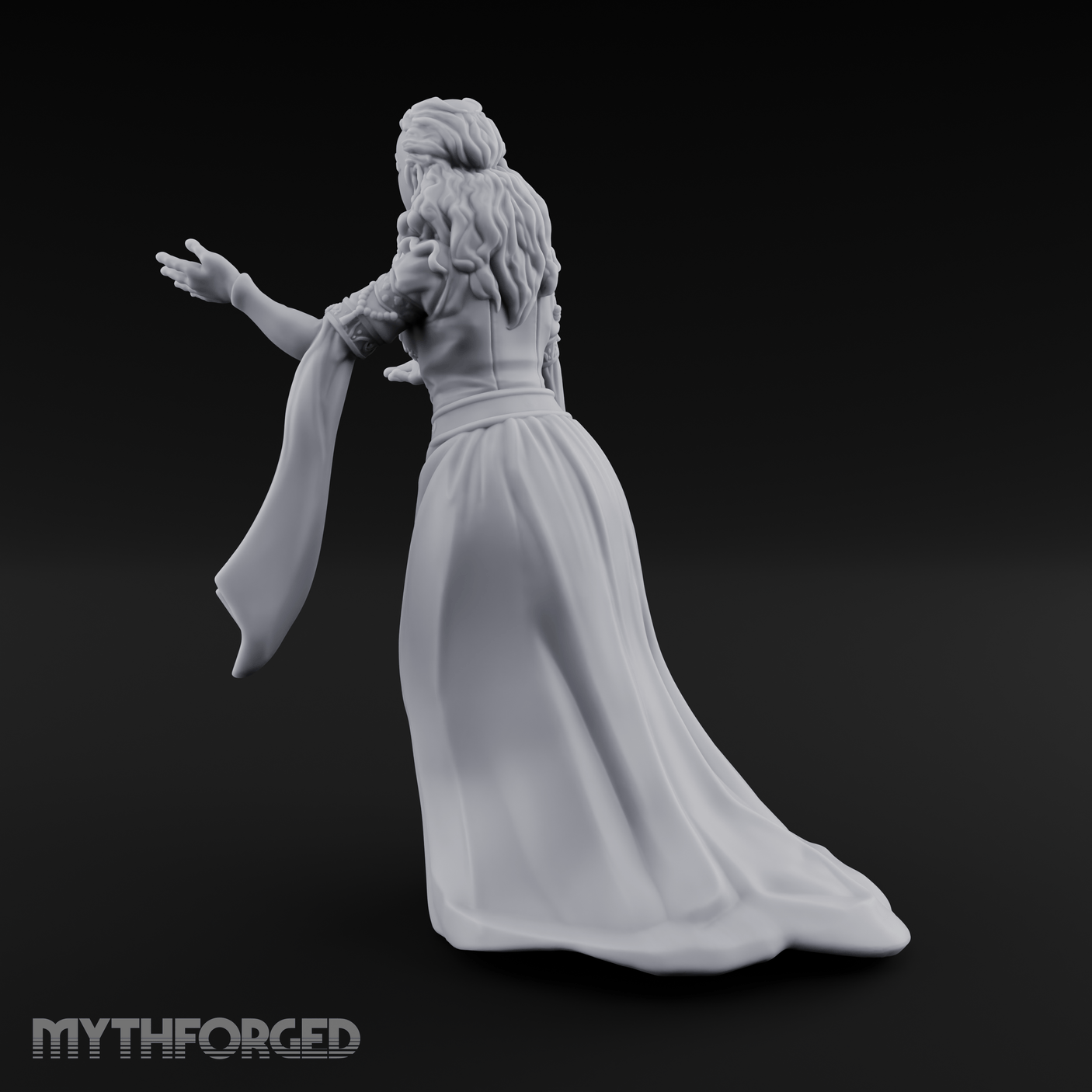 Draped In Elegance Human Noble Miniature for Dungeons and Dragons, Pathfinder or other TTRPGs