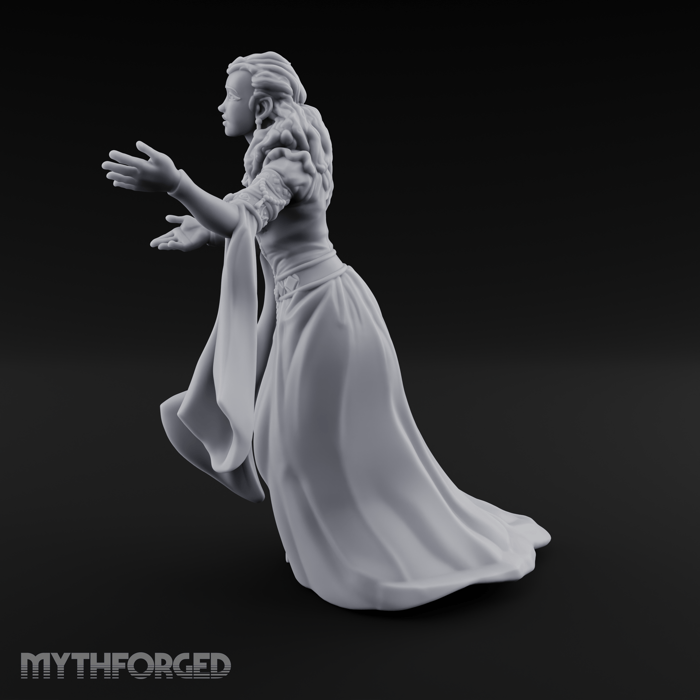 Draped In Elegance Human Noble Miniature for Dungeons and Dragons, Pathfinder or other TTRPGs