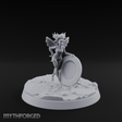 Perched On A Plate Pixie Miniature for Dungeons and Dragons, Pathfinder or other TTRPGs