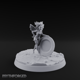 Perched On A Plate Pixie Miniature for Dungeons and Dragons, Pathfinder or other TTRPGs