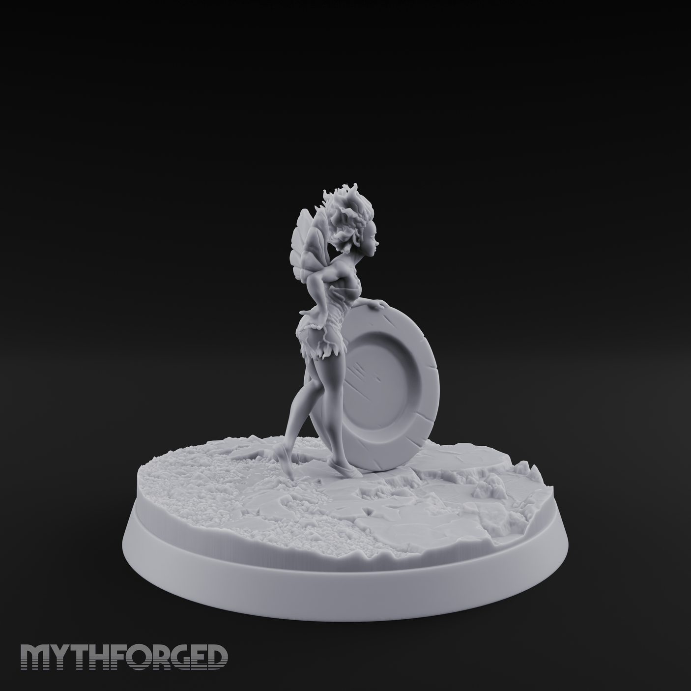 Perched On A Plate Pixie Miniature for Dungeons and Dragons, Pathfinder or other TTRPGs