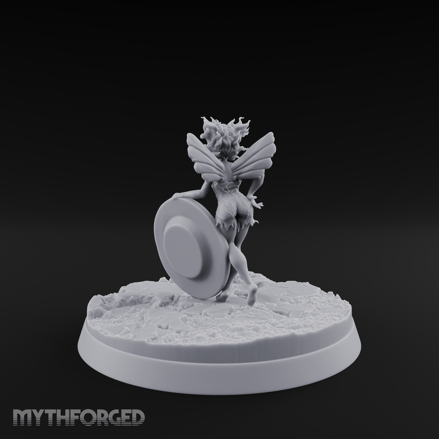 Perched On A Plate Pixie Miniature for Dungeons and Dragons, Pathfinder or other TTRPGs