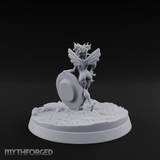Perched On A Plate Pixie Miniature for Dungeons and Dragons, Pathfinder or other TTRPGs