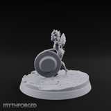 Perched On A Plate Pixie Miniature for Dungeons and Dragons, Pathfinder or other TTRPGs