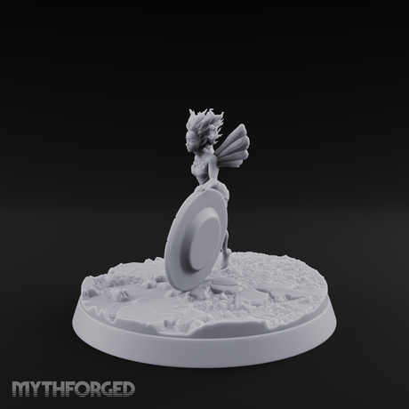 Perched On A Plate Pixie Miniature for Dungeons and Dragons, Pathfinder or other TTRPGs