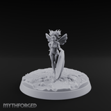 Perched On A Plate Pixie Miniature for Dungeons and Dragons, Pathfinder or other TTRPGs