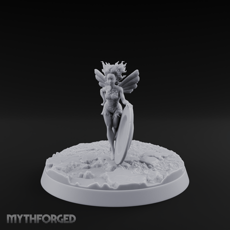 Perched On A Plate Pixie Miniature for Dungeons and Dragons, Pathfinder or other TTRPGs