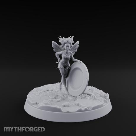 Perched On A Plate Pixie Miniature for Dungeons and Dragons, Pathfinder or other TTRPGs
