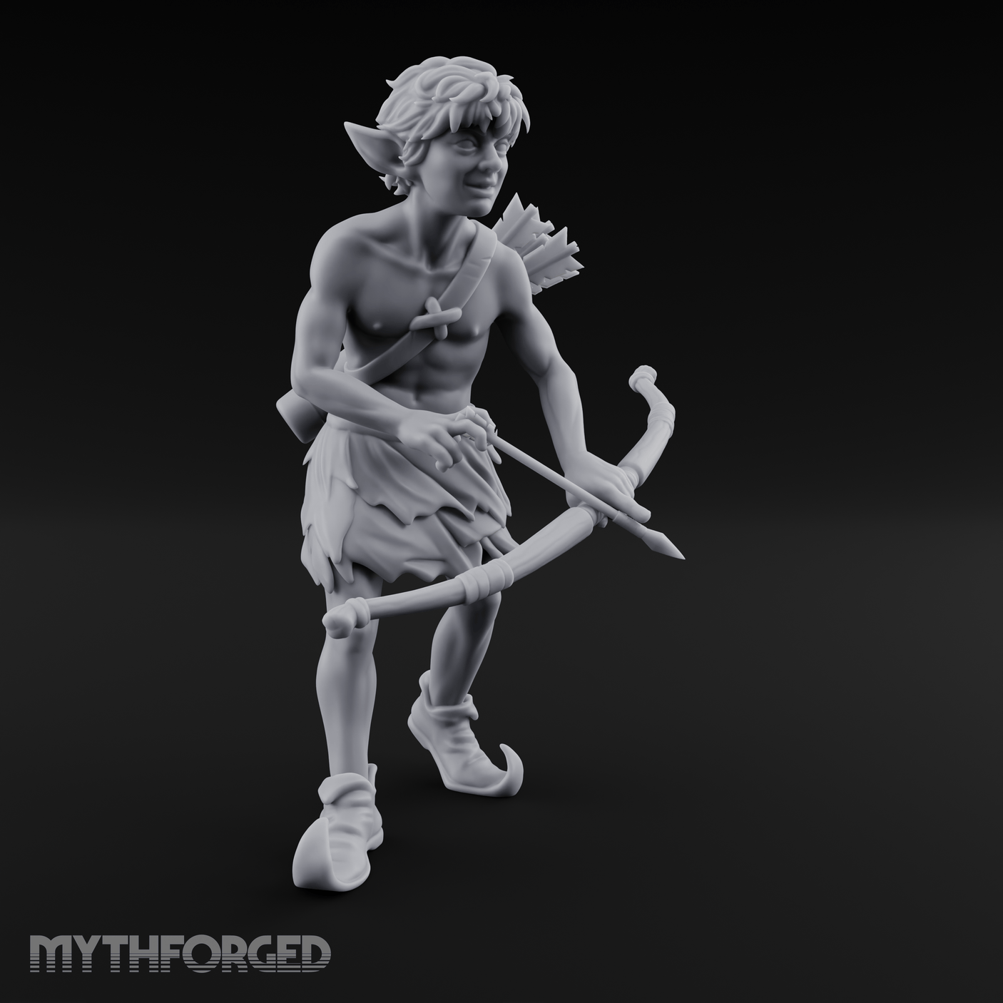 Quiver Shouldered Pixie Archer Miniature for Dungeons and Dragons, Pathfinder or other TTRPGs