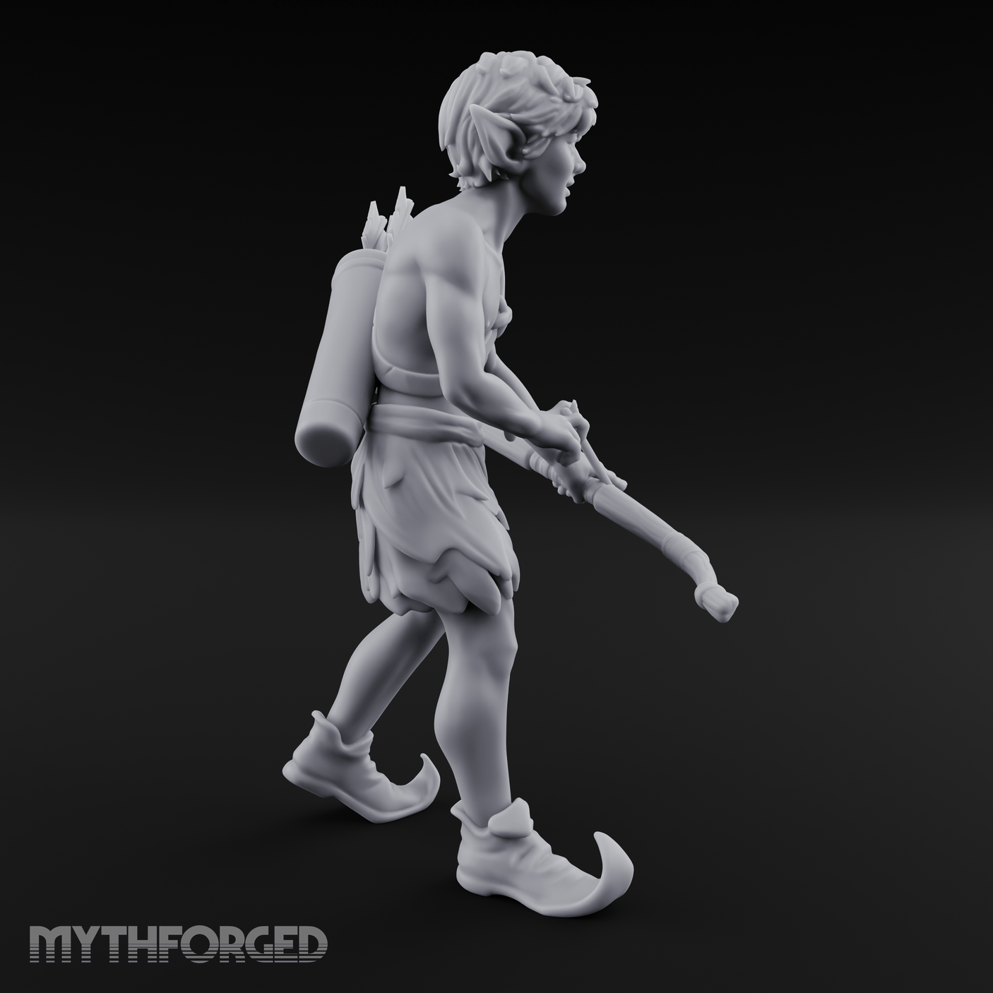 Quiver Shouldered Pixie Archer Miniature for Dungeons and Dragons, Pathfinder or other TTRPGs