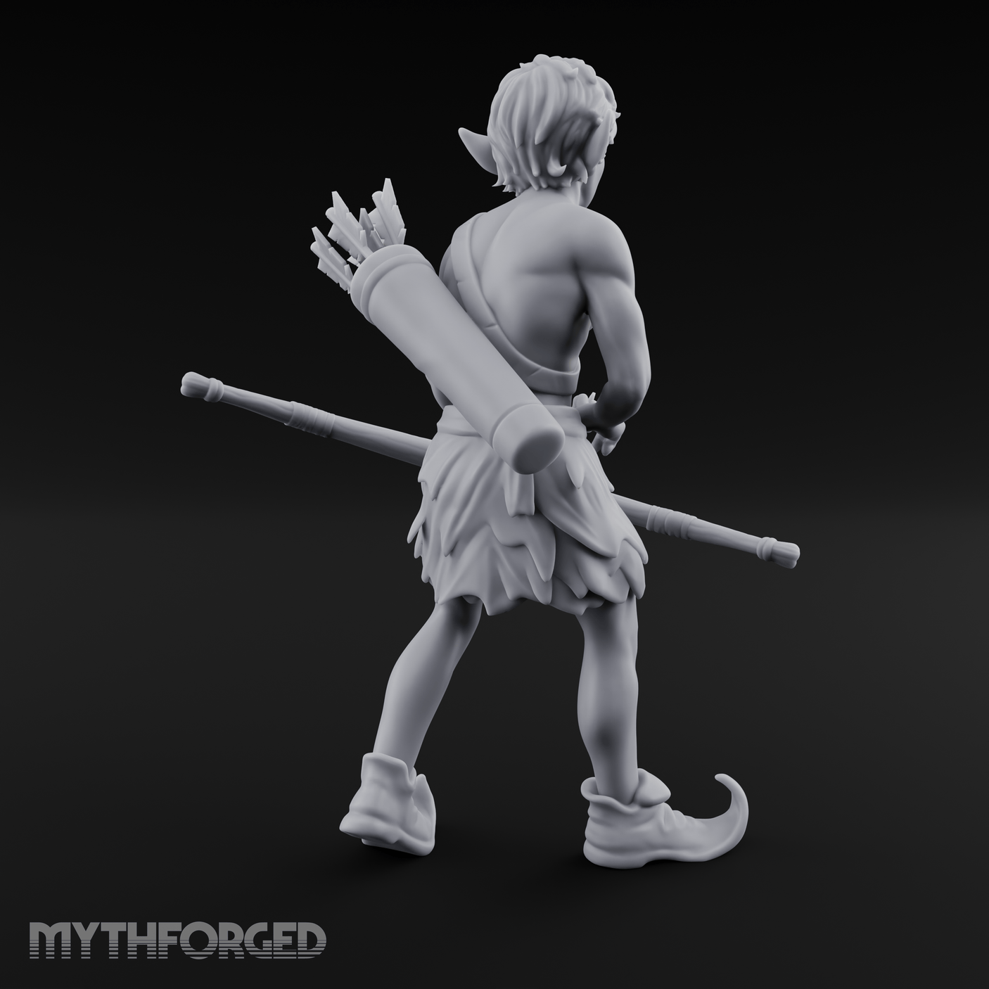 Quiver Shouldered Pixie Archer Miniature for Dungeons and Dragons, Pathfinder or other TTRPGs
