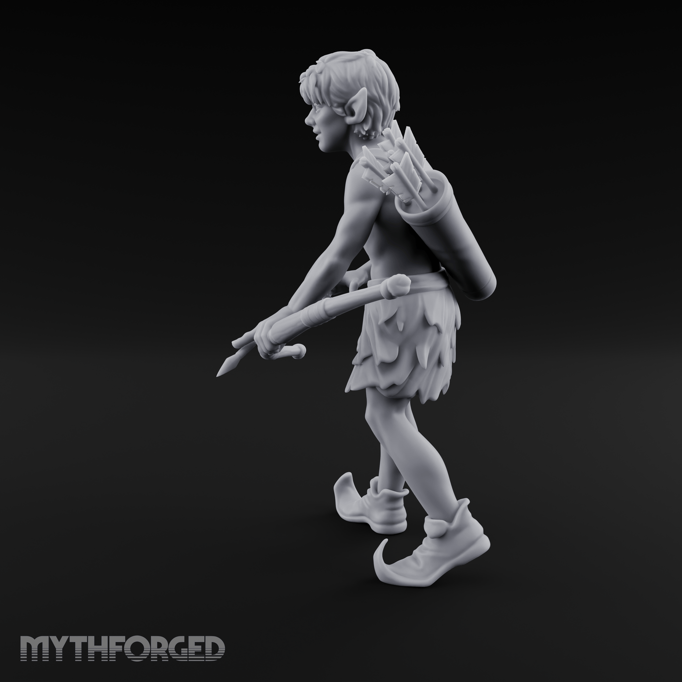 Quiver Shouldered Pixie Archer Miniature for Dungeons and Dragons, Pathfinder or other TTRPGs