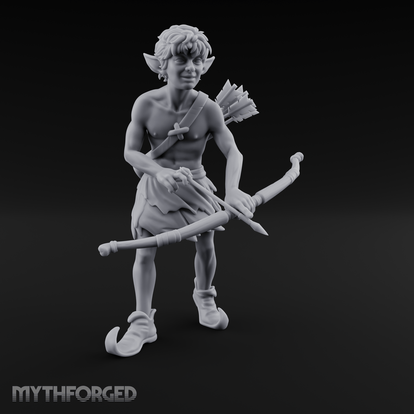 Quiver Shouldered Pixie Archer Miniature for Dungeons and Dragons, Pathfinder or other TTRPGs