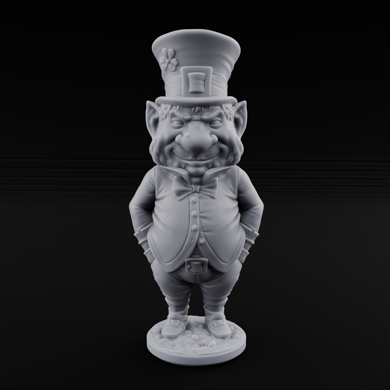 Pot Of Gold Guarding Gnome Leprechauns Miniature for Dungeons and Dragons, Pathfinder or other TTRPGs