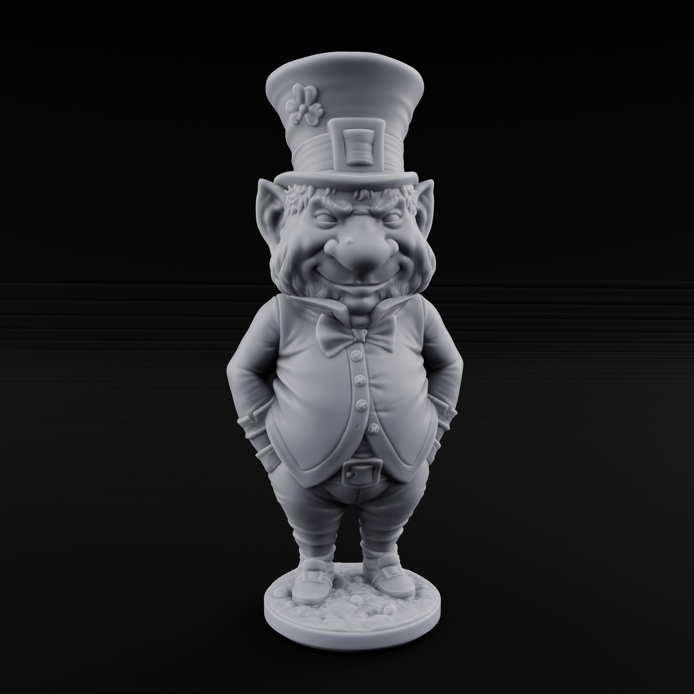 Pot Of Gold Guarding Gnome Leprechauns Miniature for Dungeons and Dragons, Pathfinder or other TTRPGs