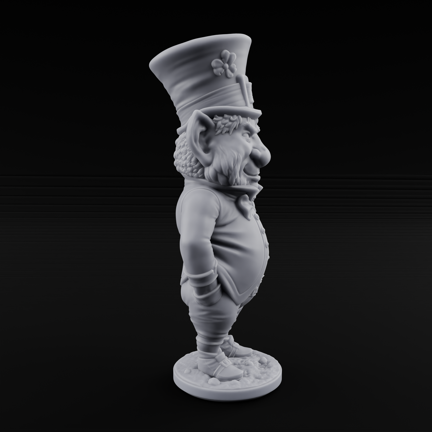 Pot Of Gold Guarding Gnome Leprechauns Miniature for Dungeons and Dragons, Pathfinder or other TTRPGs
