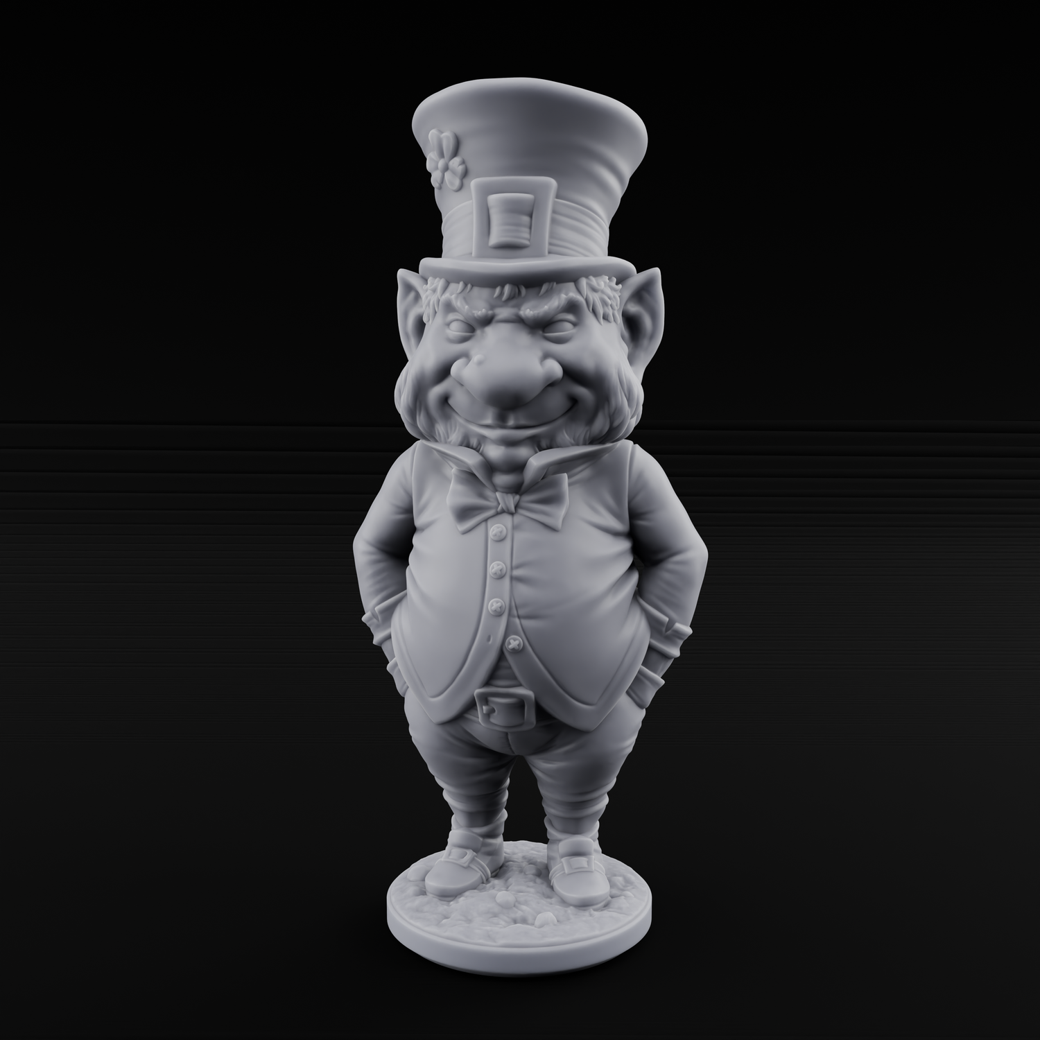 Pot Of Gold Guarding Gnome Leprechauns Miniature for Dungeons and Dragons, Pathfinder or other TTRPGs