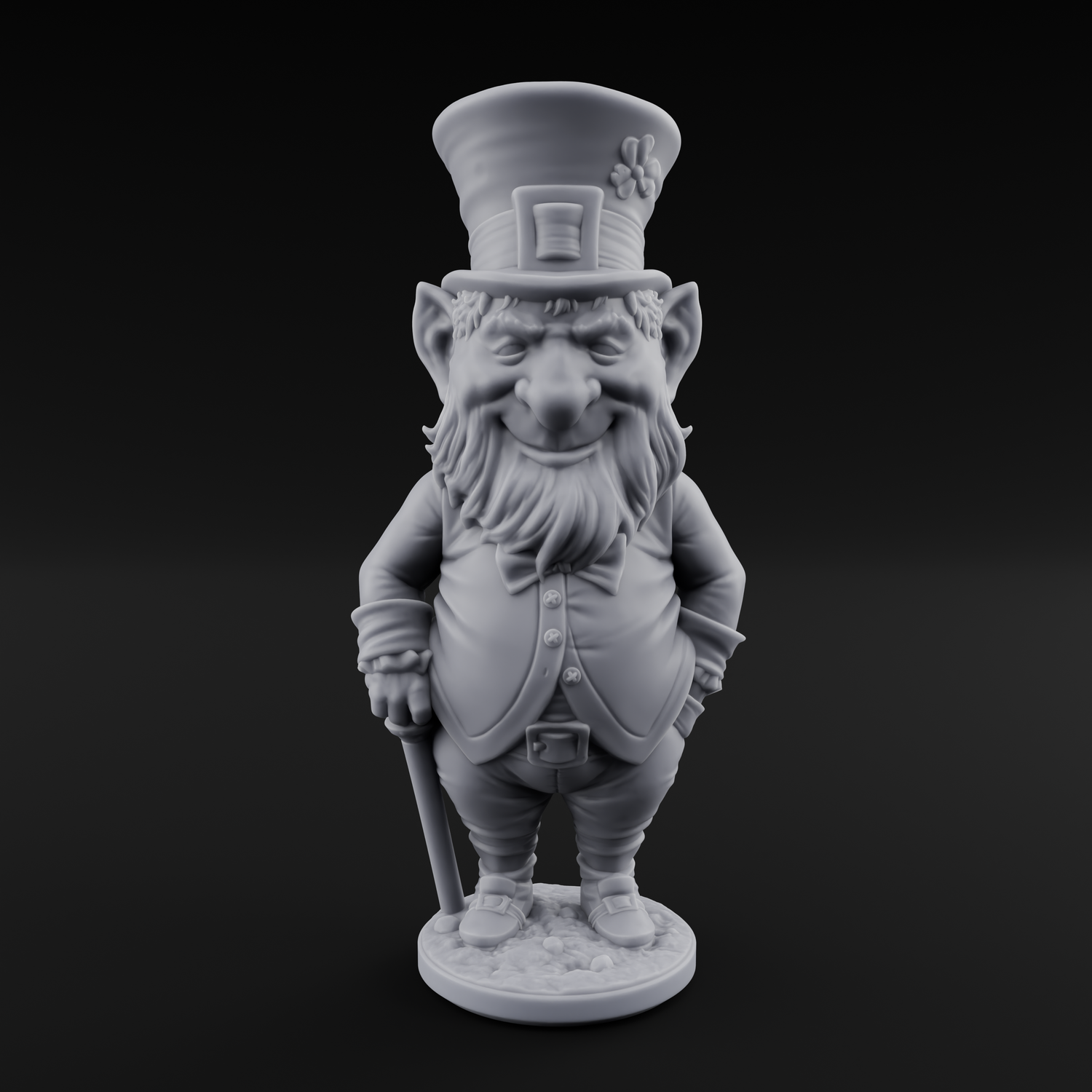 Pot Of Gold Guarding Gnome Leprechauns Miniature for Dungeons and Dragons, Pathfinder or other TTRPGs