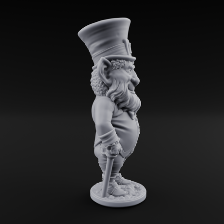 Pot Of Gold Guarding Gnome Leprechauns Miniature for Dungeons and Dragons, Pathfinder or other TTRPGs