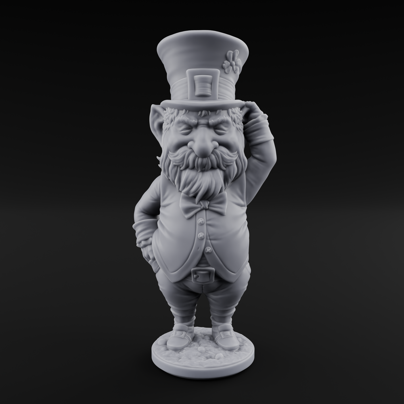 Pot Of Gold Guarding Gnome Leprechauns Miniature for Dungeons and Dragons, Pathfinder or other TTRPGs