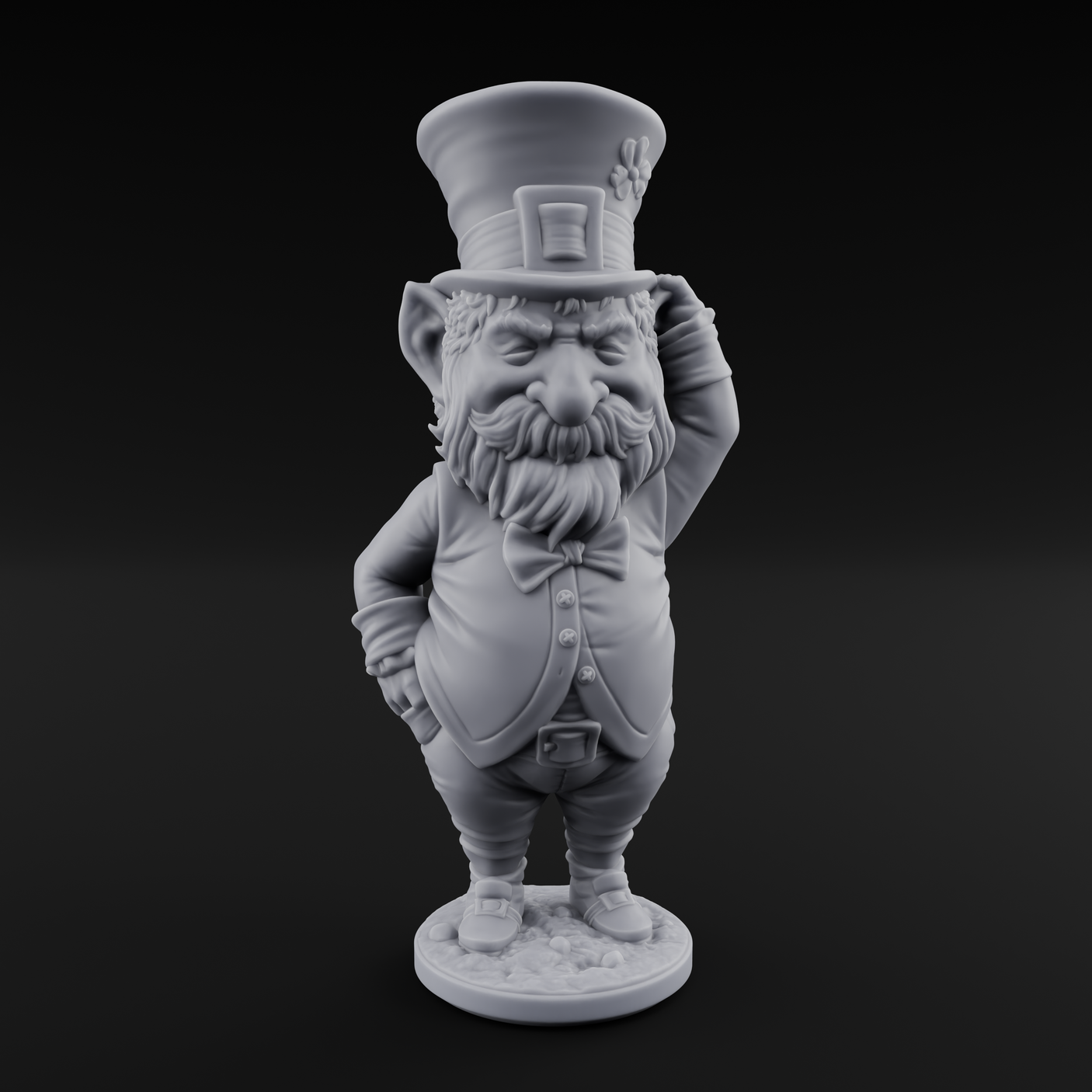 Pot Of Gold Guarding Gnome Leprechauns Miniature for Dungeons and Dragons, Pathfinder or other TTRPGs