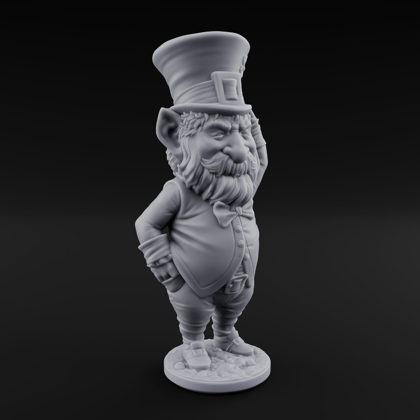 Pot Of Gold Guarding Gnome Leprechauns Miniature for Dungeons and Dragons, Pathfinder or other TTRPGs