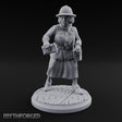 Letters In Hand Hybrid Postwoman Miniature for Dungeons and Dragons, Pathfinder or other TTRPGs
