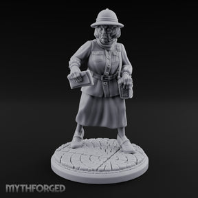 Letters In Hand Hybrid Postwoman Miniature for Dungeons and Dragons, Pathfinder or other TTRPGs