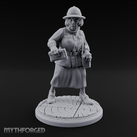 Letters In Hand Hybrid Postwoman Miniature for Dungeons and Dragons, Pathfinder or other TTRPGs