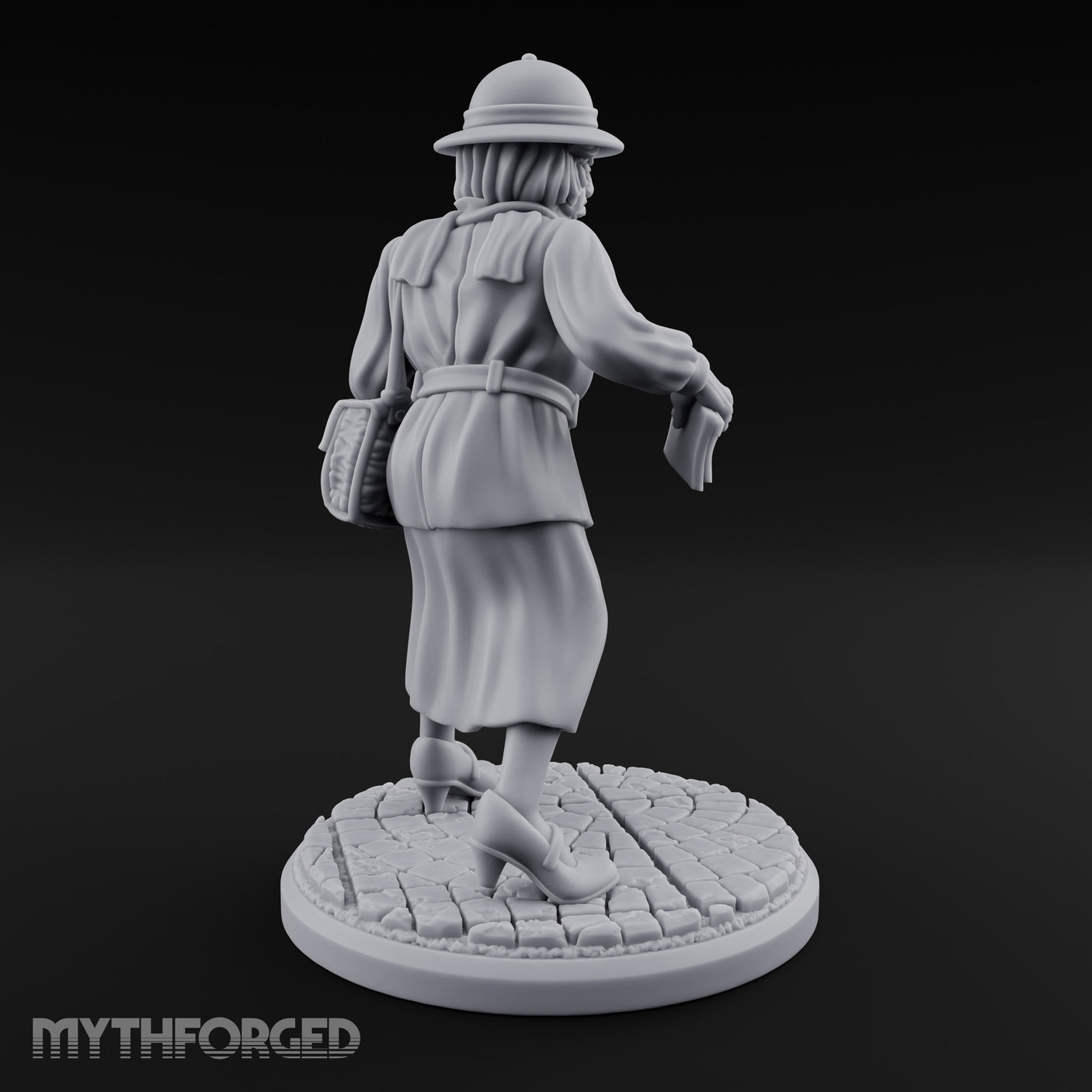 Letters In Hand Hybrid Postwoman Miniature for Dungeons and Dragons, Pathfinder or other TTRPGs