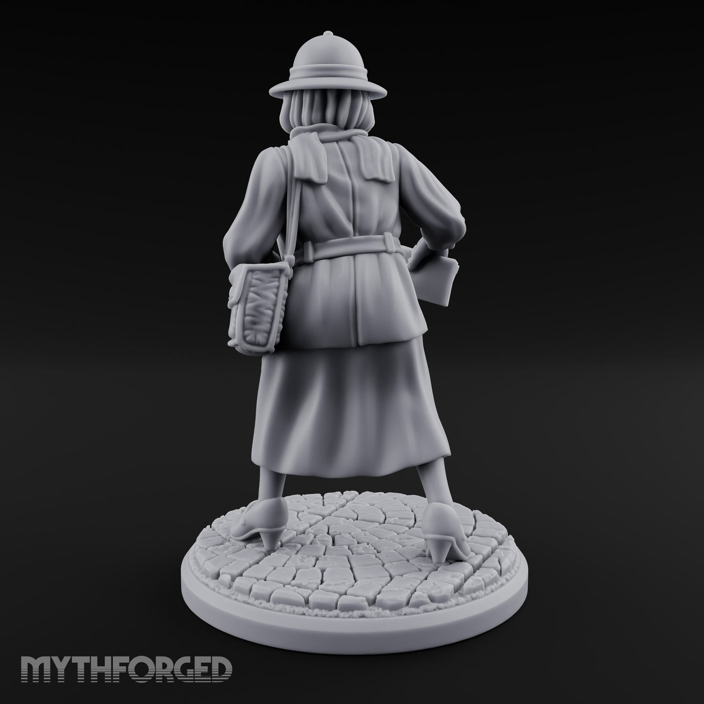 Letters In Hand Hybrid Postwoman Miniature for Dungeons and Dragons, Pathfinder or other TTRPGs