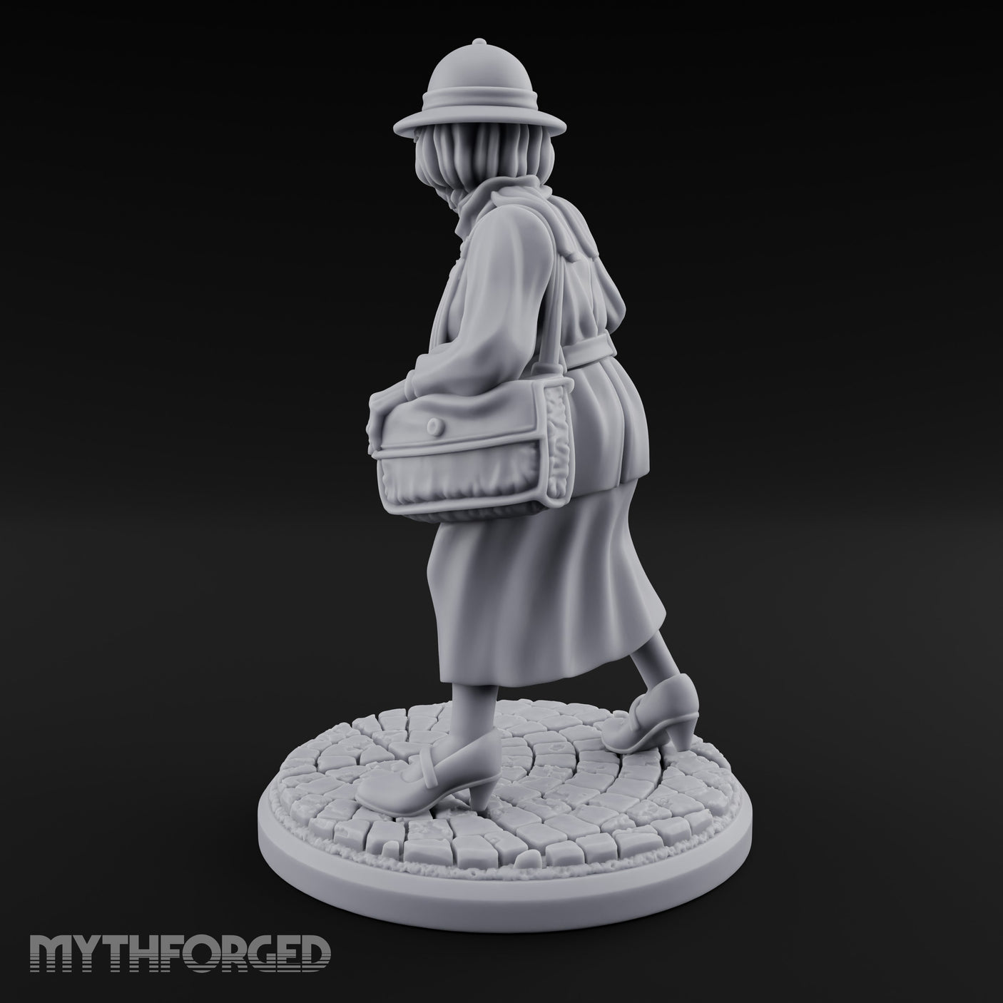 Letters In Hand Hybrid Postwoman Miniature for Dungeons and Dragons, Pathfinder or other TTRPGs