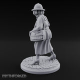 Letters In Hand Hybrid Postwoman Miniature for Dungeons and Dragons, Pathfinder or other TTRPGs