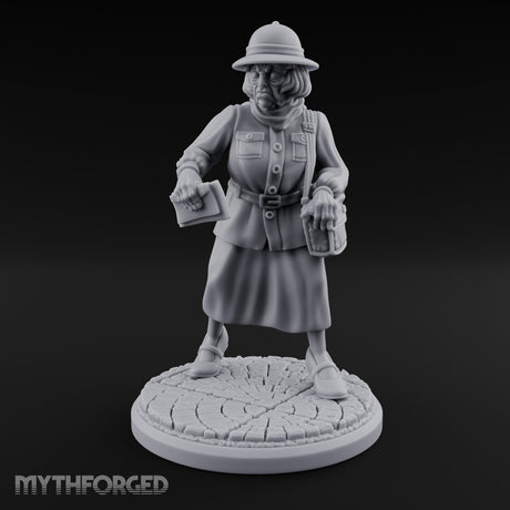 Letters In Hand Hybrid Postwoman Miniature for Dungeons and Dragons, Pathfinder or other TTRPGs