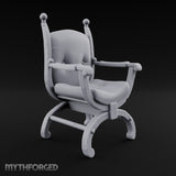 Scholar's Seat Awaits Ornate Cushioned Armchair