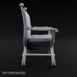 Scholar's Seat Awaits Ornate Cushioned Armchair