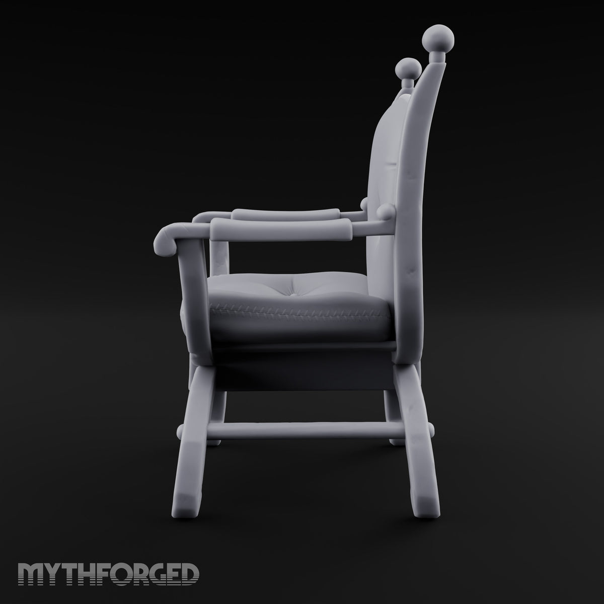Scholar's Seat Awaits Ornate Cushioned Armchair